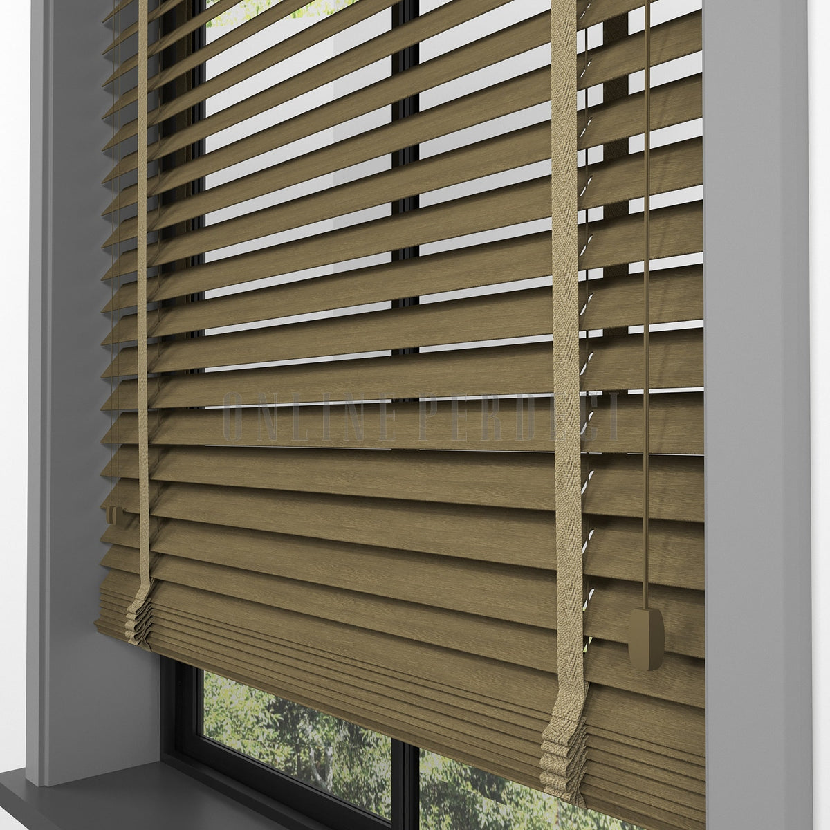 50 MM Ormanis Oakwood Ahşap Jaluzi