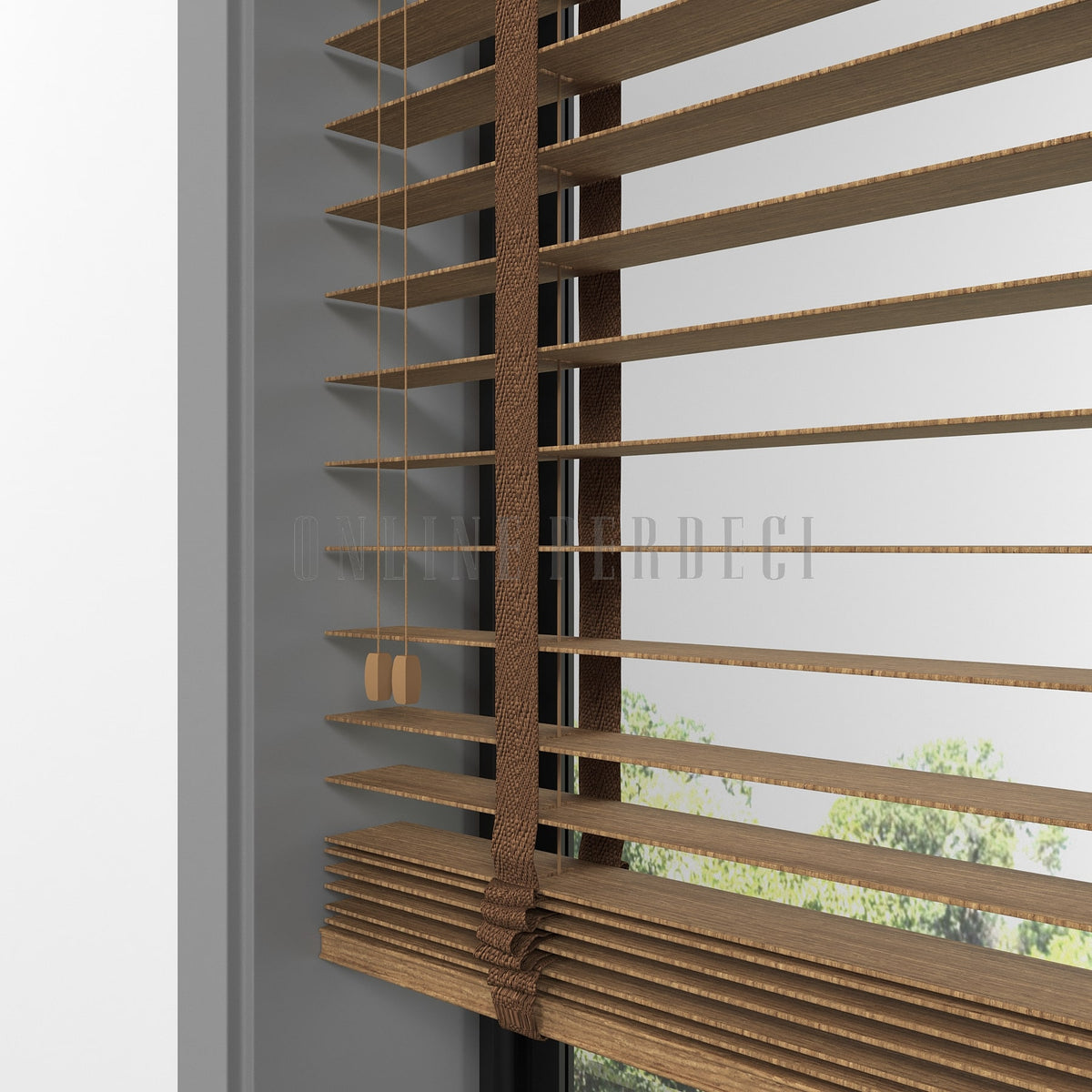 50 MM Prestia WOOD Amber Ahşap Jaluzi