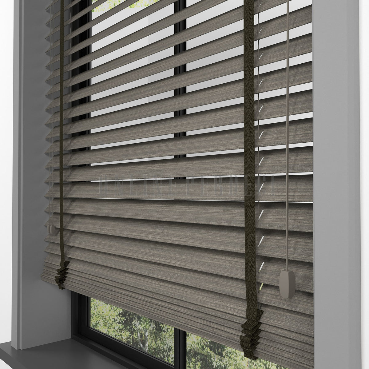 50 MM Prestia WOOD Ash Ahşap Jaluzi