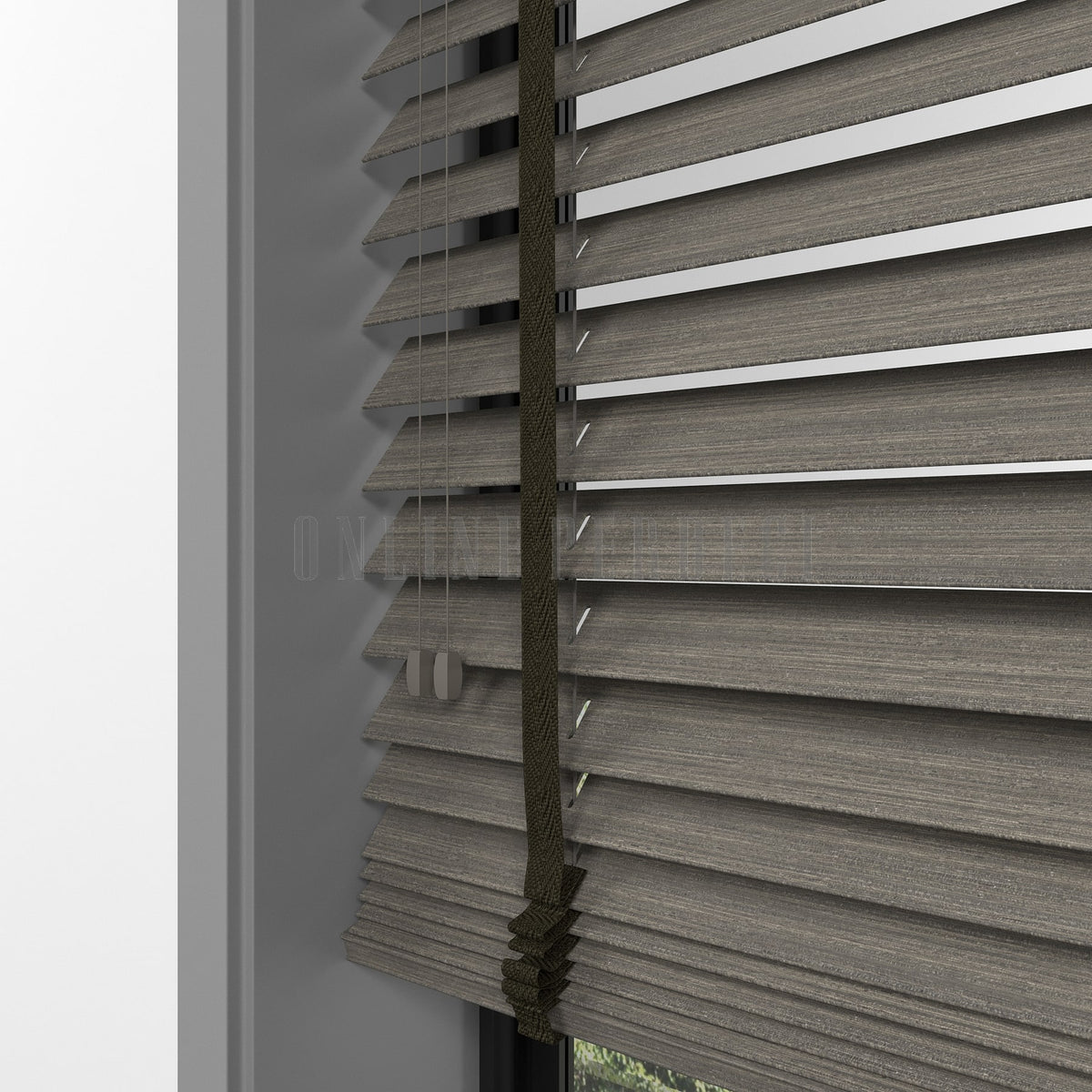 50 MM Prestia WOOD Ash Ahşap Jaluzi