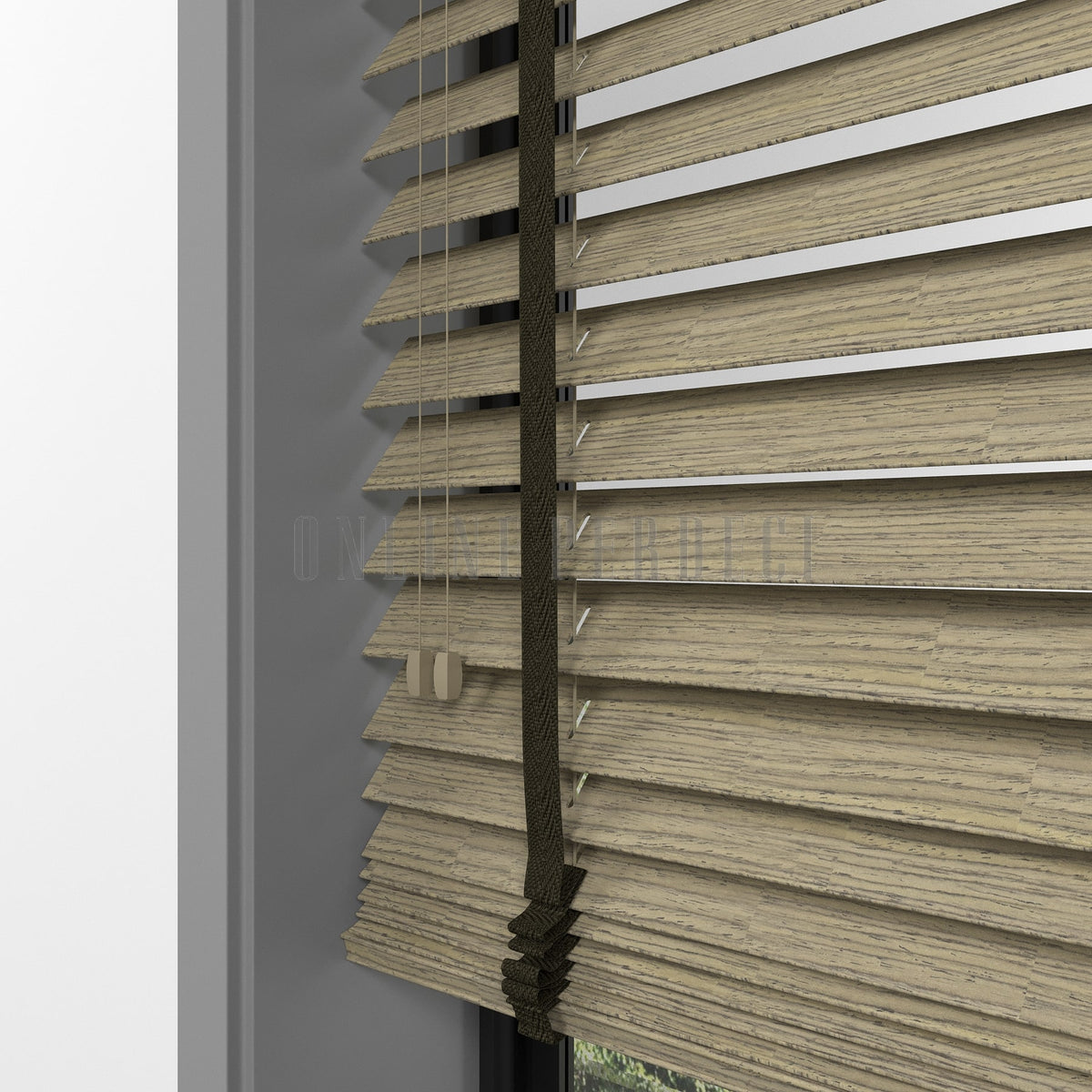 50 MM Prestia WOOD Bark Ahşap Jaluzi