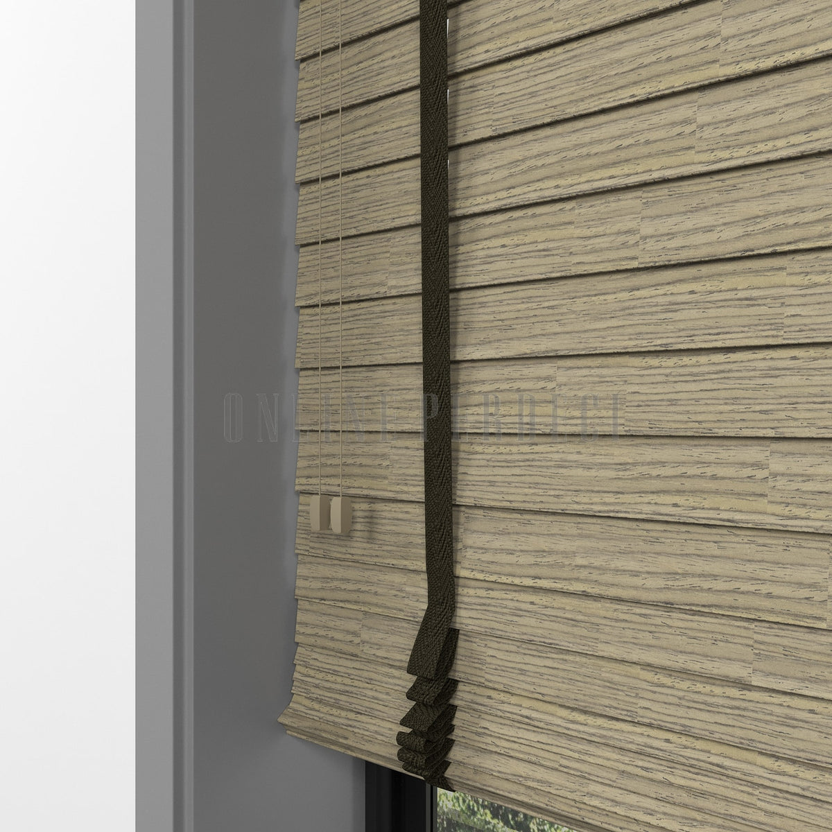 50 MM Prestia WOOD Bark Ahşap Jaluzi