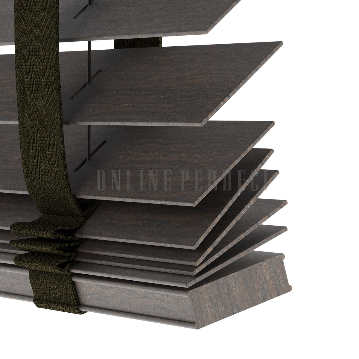 50 MM Prestia WOOD Brown Ahşap Jaluzi