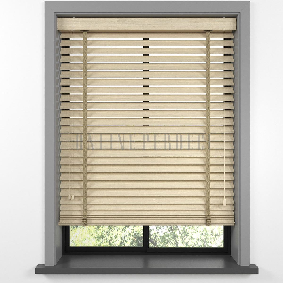 50 MM Prestia WOOD Camel Ahşap Jaluzi