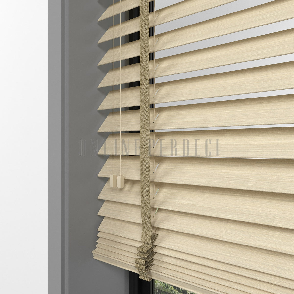 50 MM Prestia WOOD Camel Ahşap Jaluzi