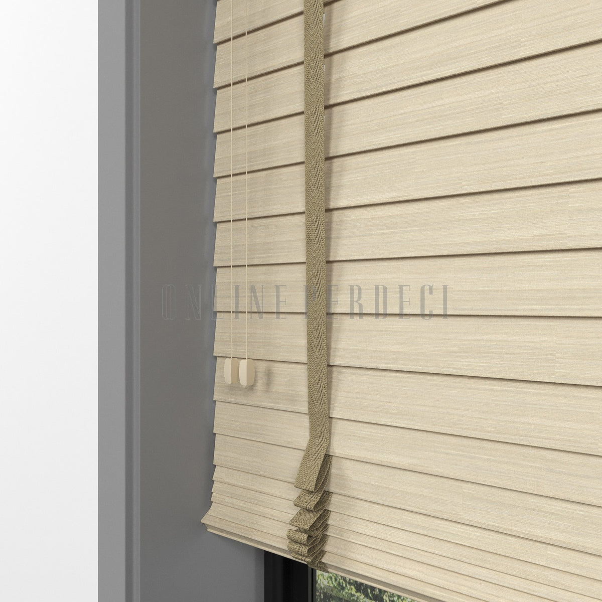 50 MM Prestia WOOD Camel Ahşap Jaluzi