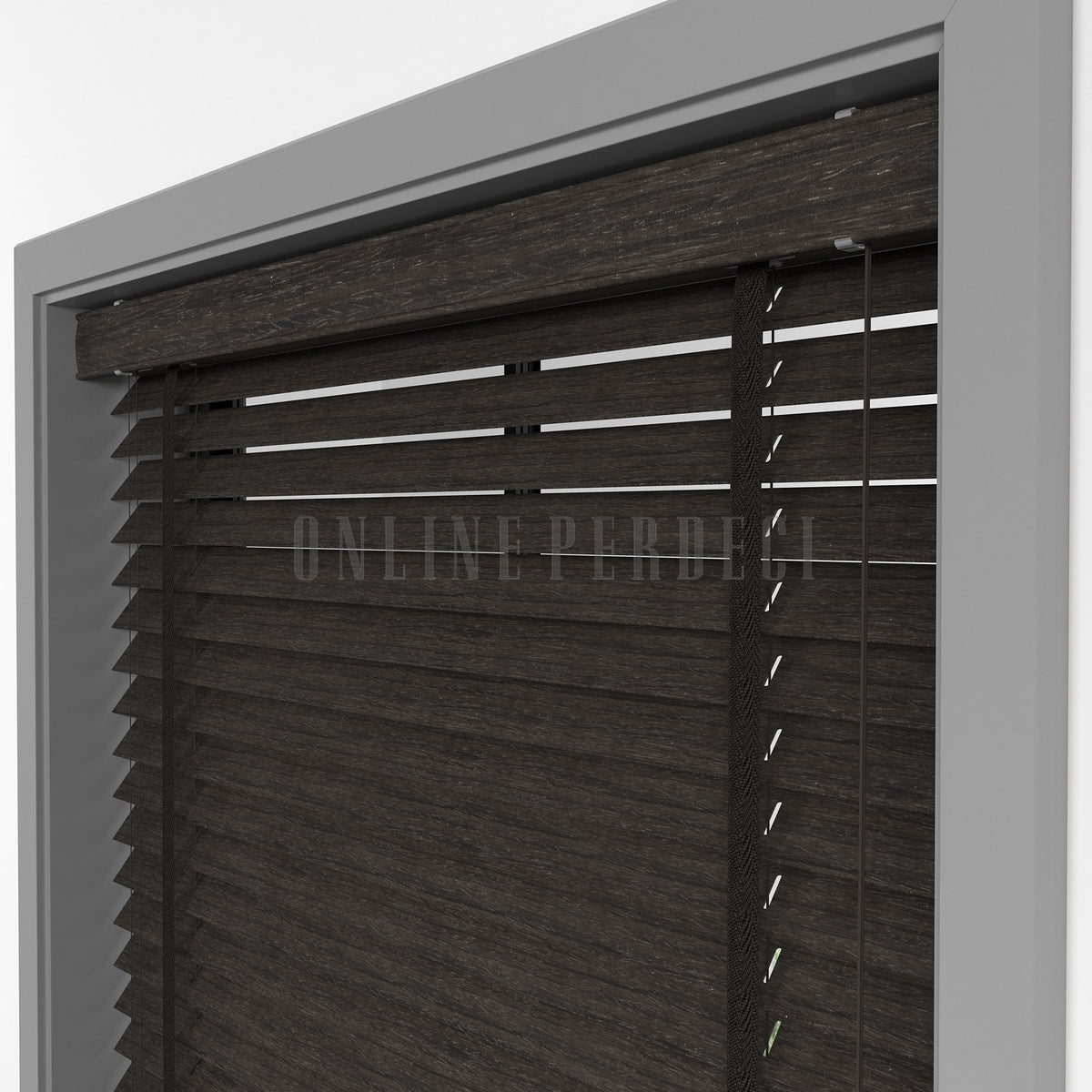 50 MM Prestia WOOD Mocha Ahşap Jaluzi