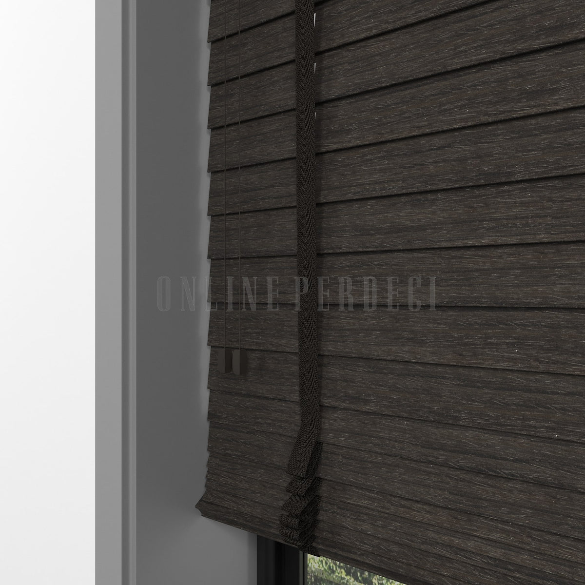 50 MM Prestia WOOD Mocha Ahşap Jaluzi