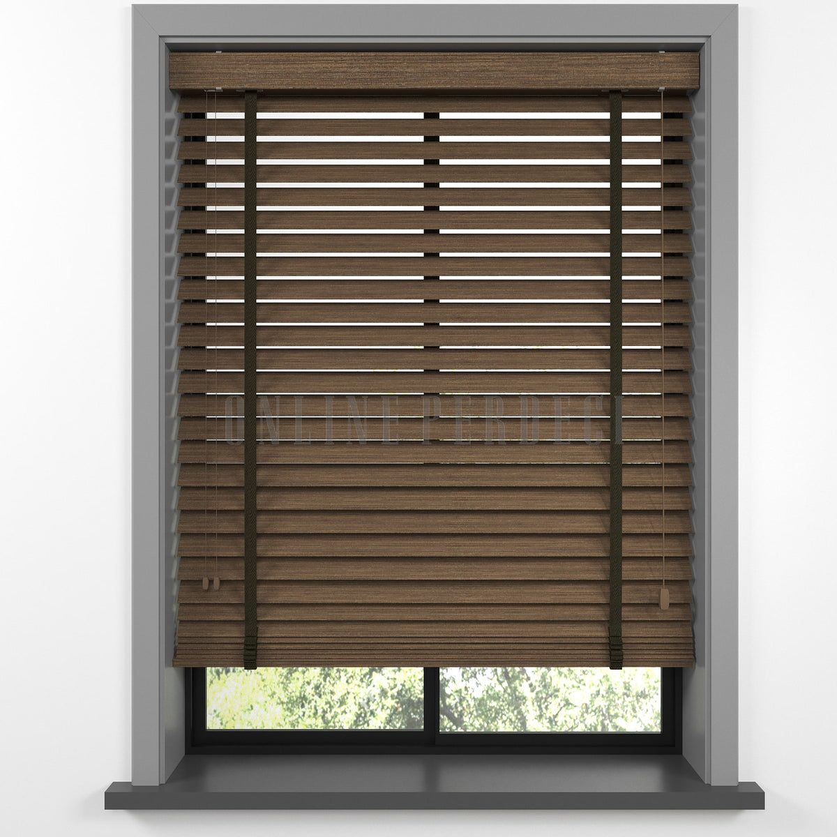 50 MM Prestia WOOD Mud Ahşap Jaluzi