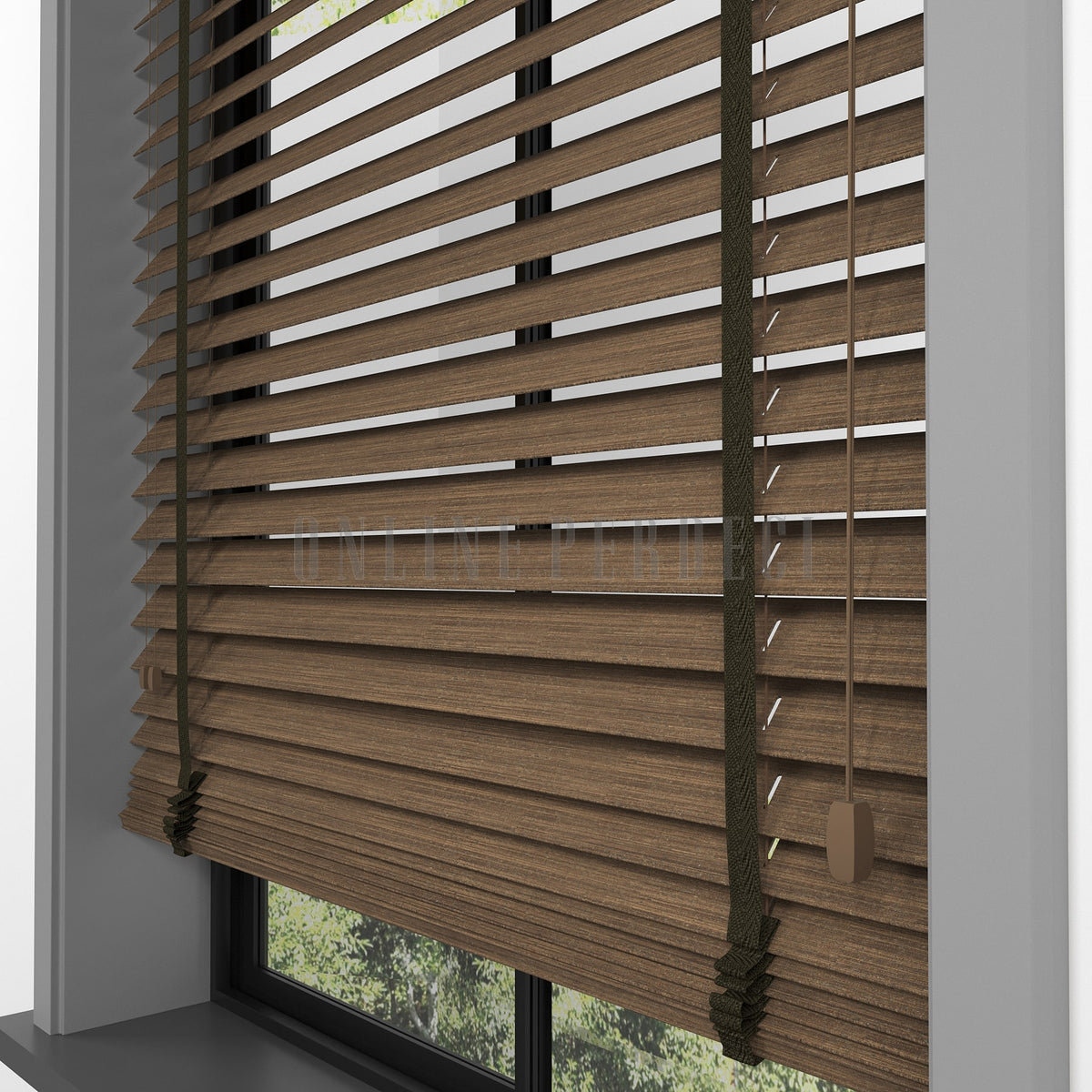 50 MM Prestia WOOD Mud Ahşap Jaluzi