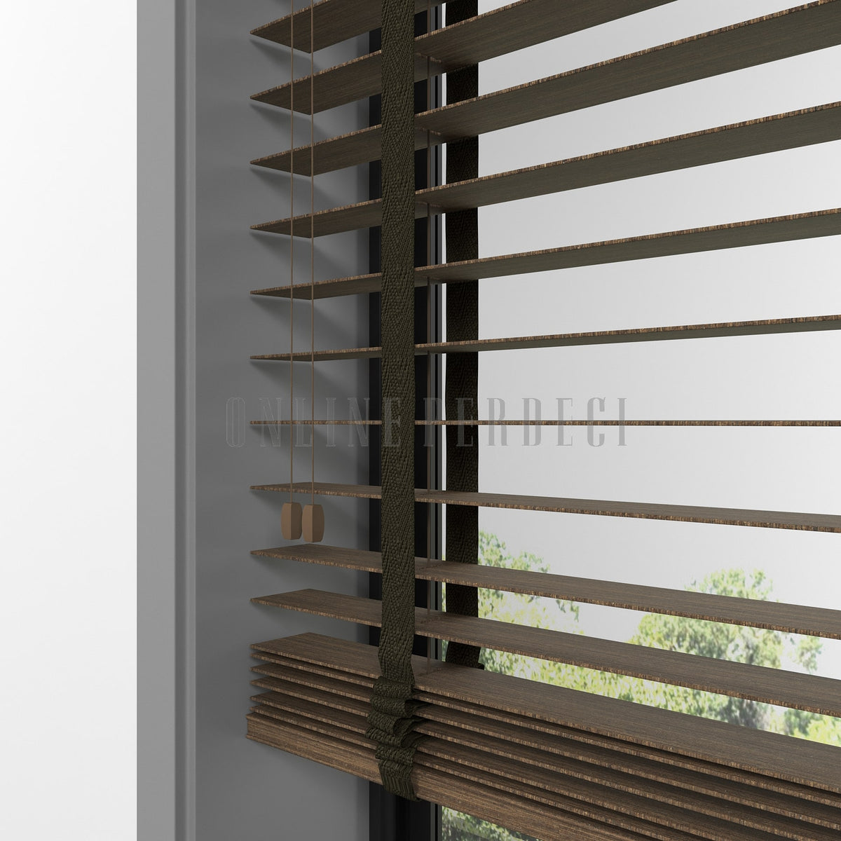 50 MM Prestia WOOD Mud Ahşap Jaluzi