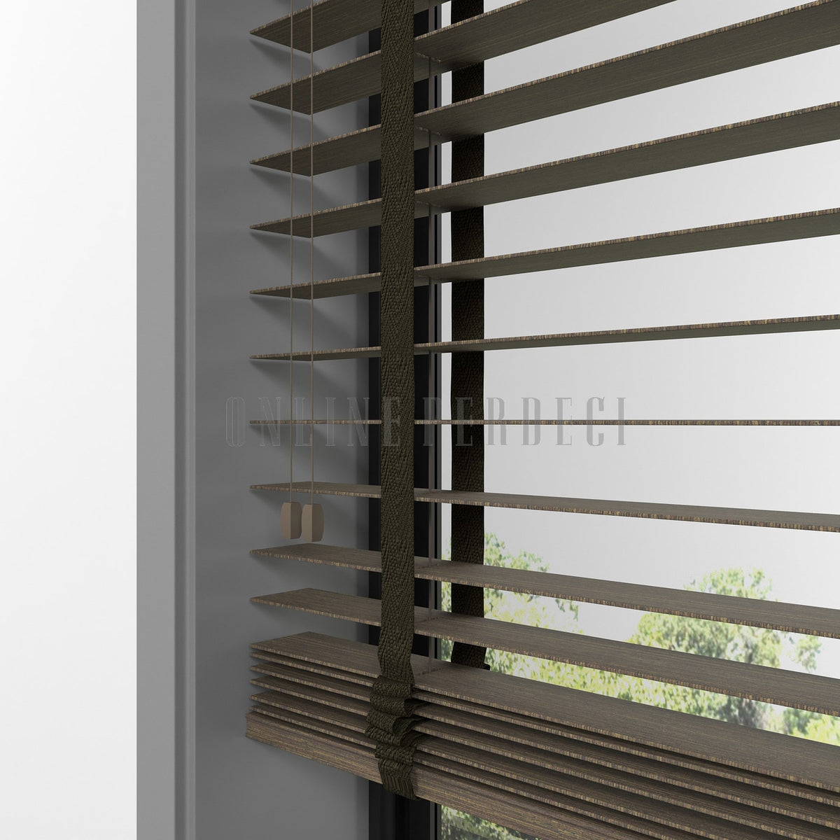 50 MM Prestia WOOD Soil Ahşap Jaluzi