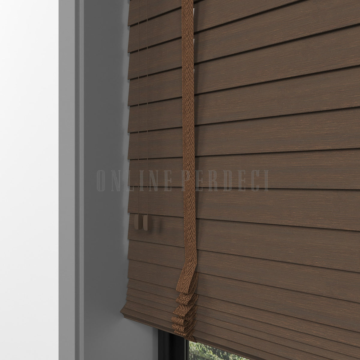 50 MM Sinova Chestnut Ahşap Jaluzi