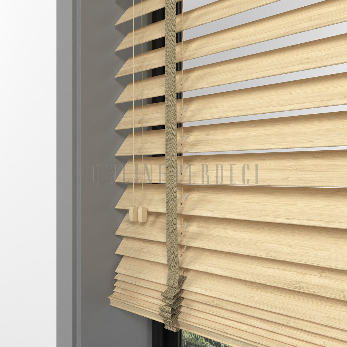 50 MM Sinova Light Oak Ahşap Jaluzi