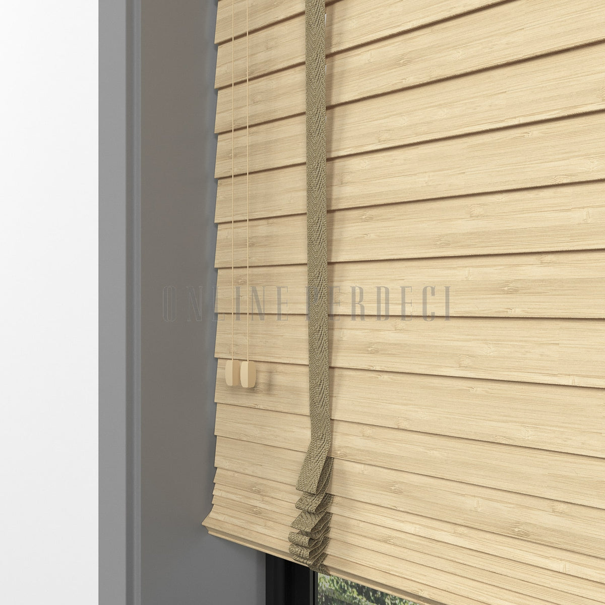 50 MM Sinova Light Oak Ahşap Jaluzi