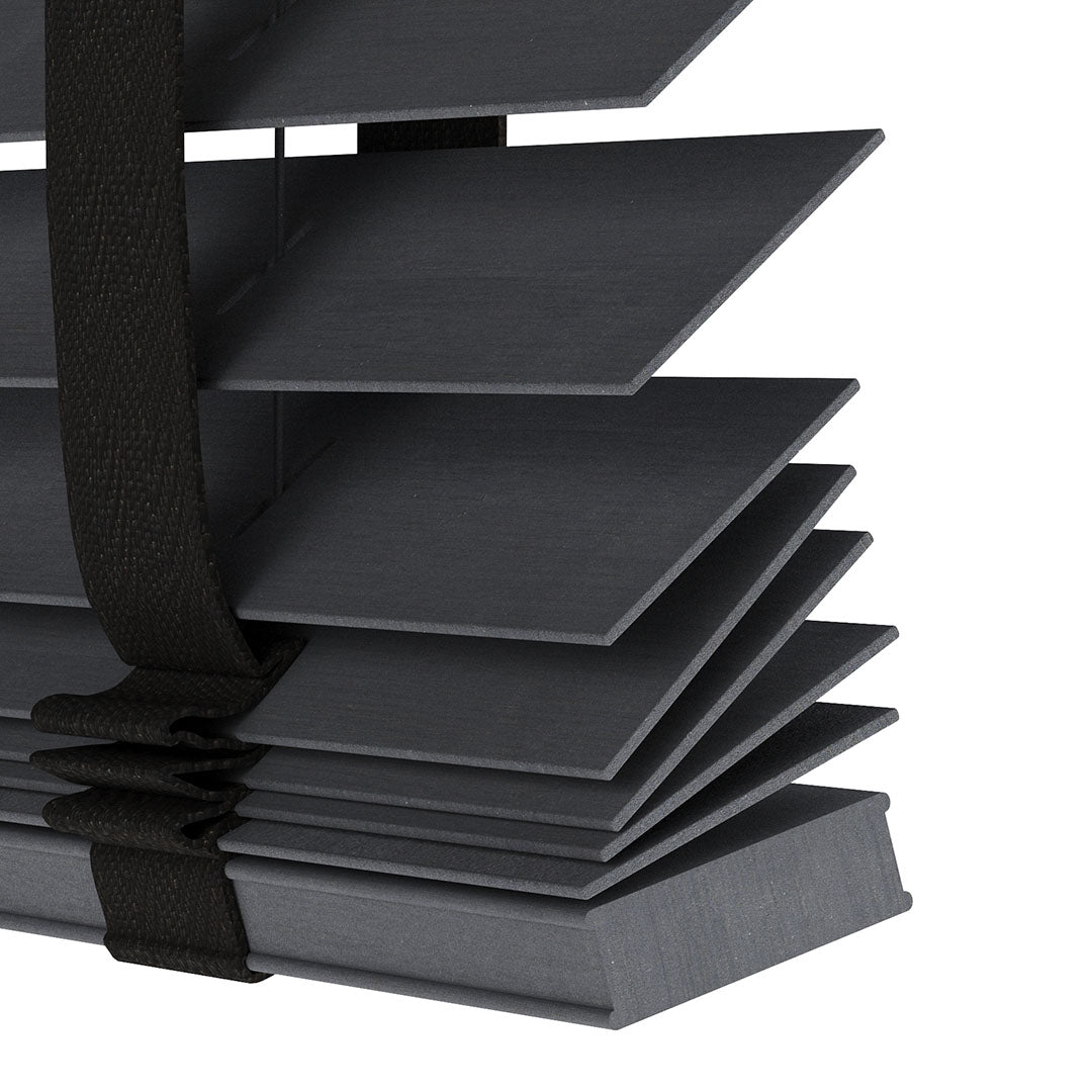 50 MM BAMBU Antrasit Ahşap Jaluzi