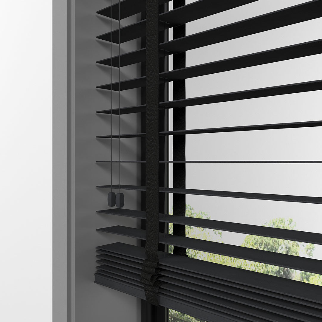 50 MM BAMBU Antrasit Ahşap Jaluzi