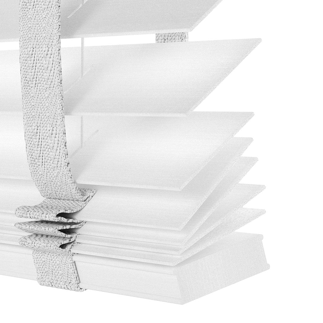 50 MM BAMBU Beyaz Ahşap Jaluzi