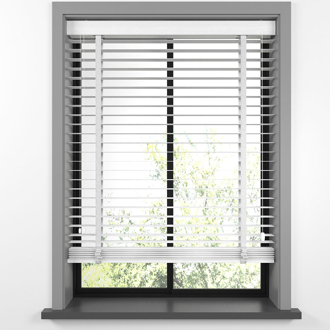 50 MM BAMBU Beyaz Ahşap Jaluzi