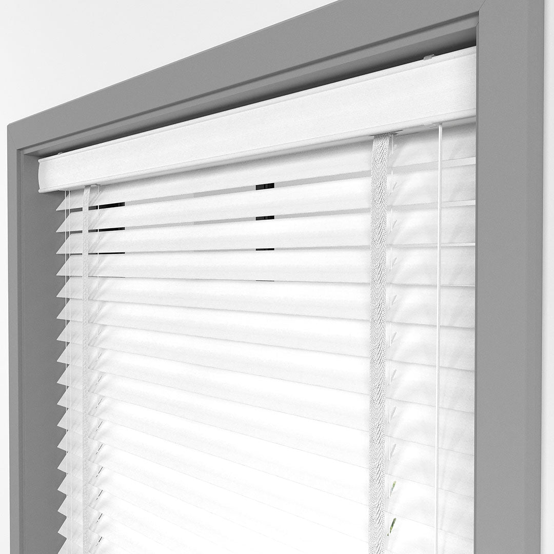 50 MM BAMBU Beyaz Ahşap Jaluzi