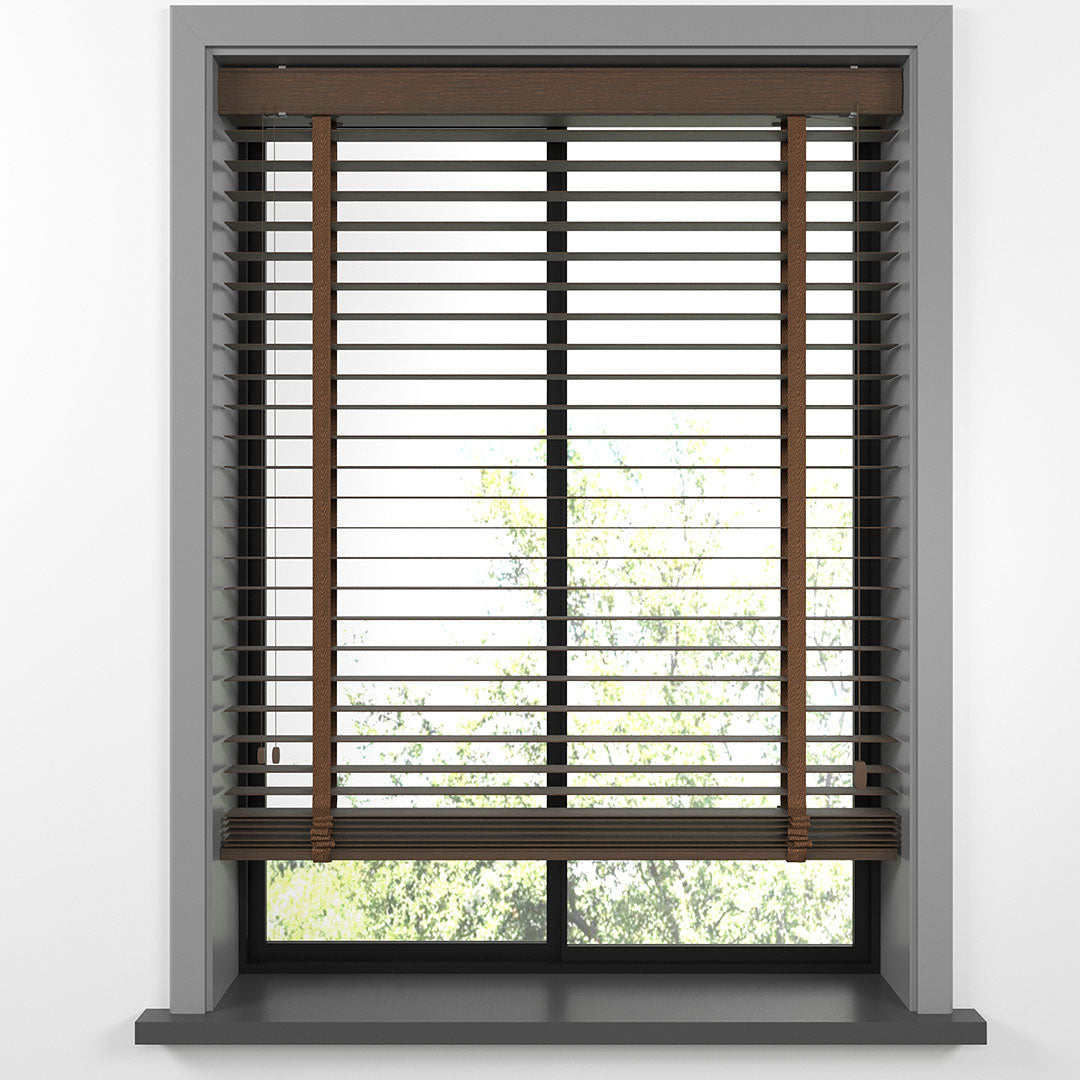 50 MM BAMBU Kestane Ahşap Jaluzi
