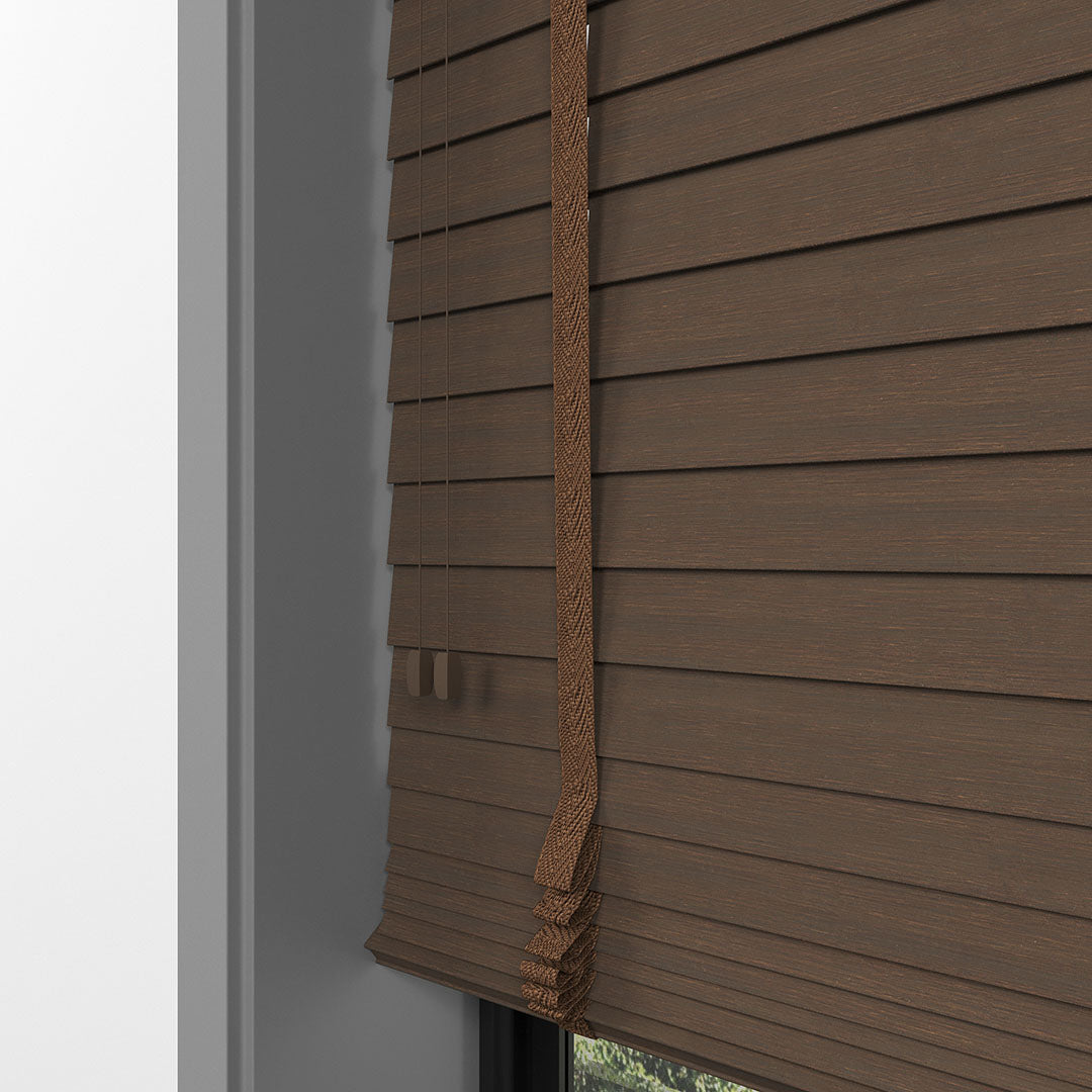 50 MM BAMBU Kestane Ahşap Jaluzi