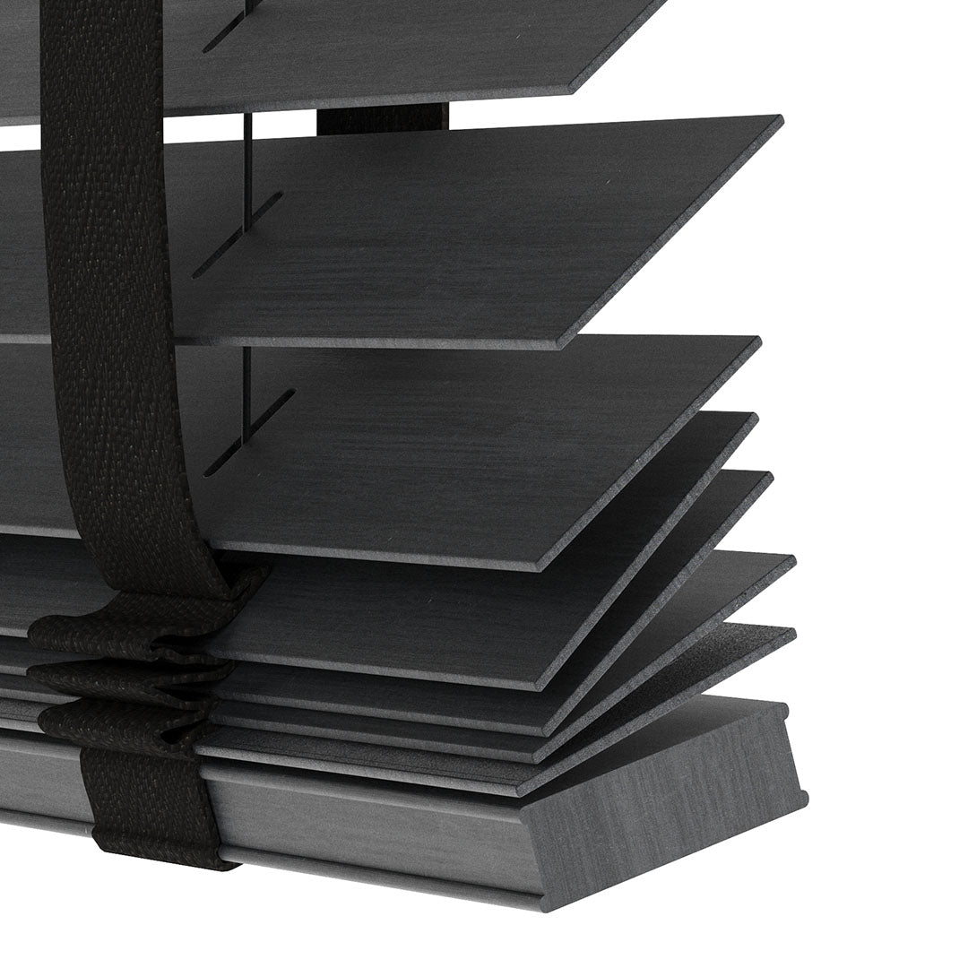 50 MM BAMBU Siyah Ahşap Jaluzi