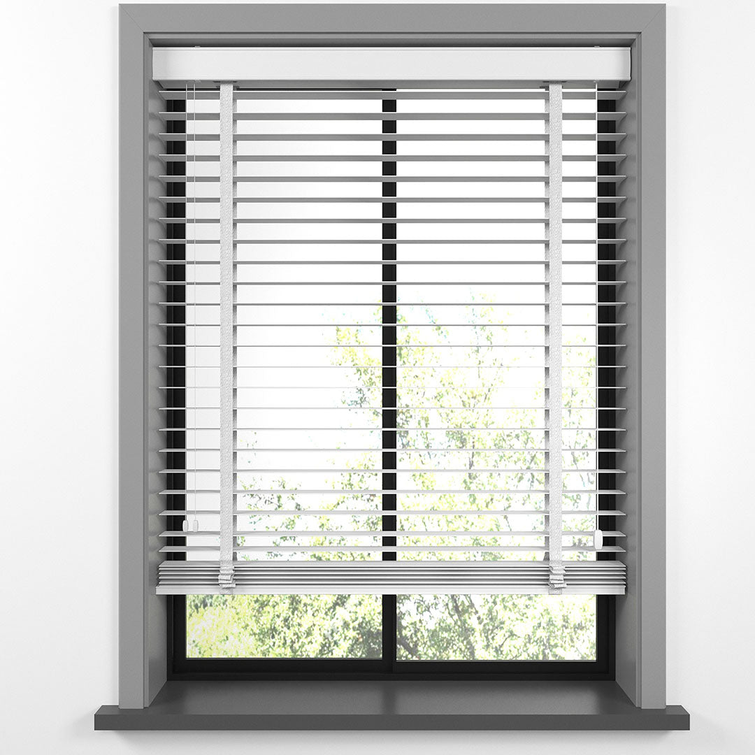 50 MM BASSWOOD Beyaz Ahşap Jaluzi