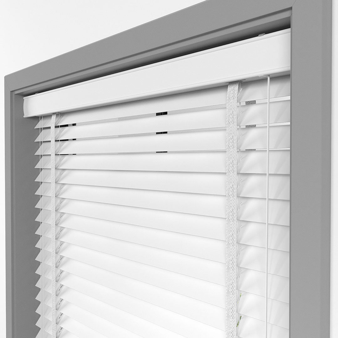 50 MM BASSWOOD Beyaz Ahşap Jaluzi