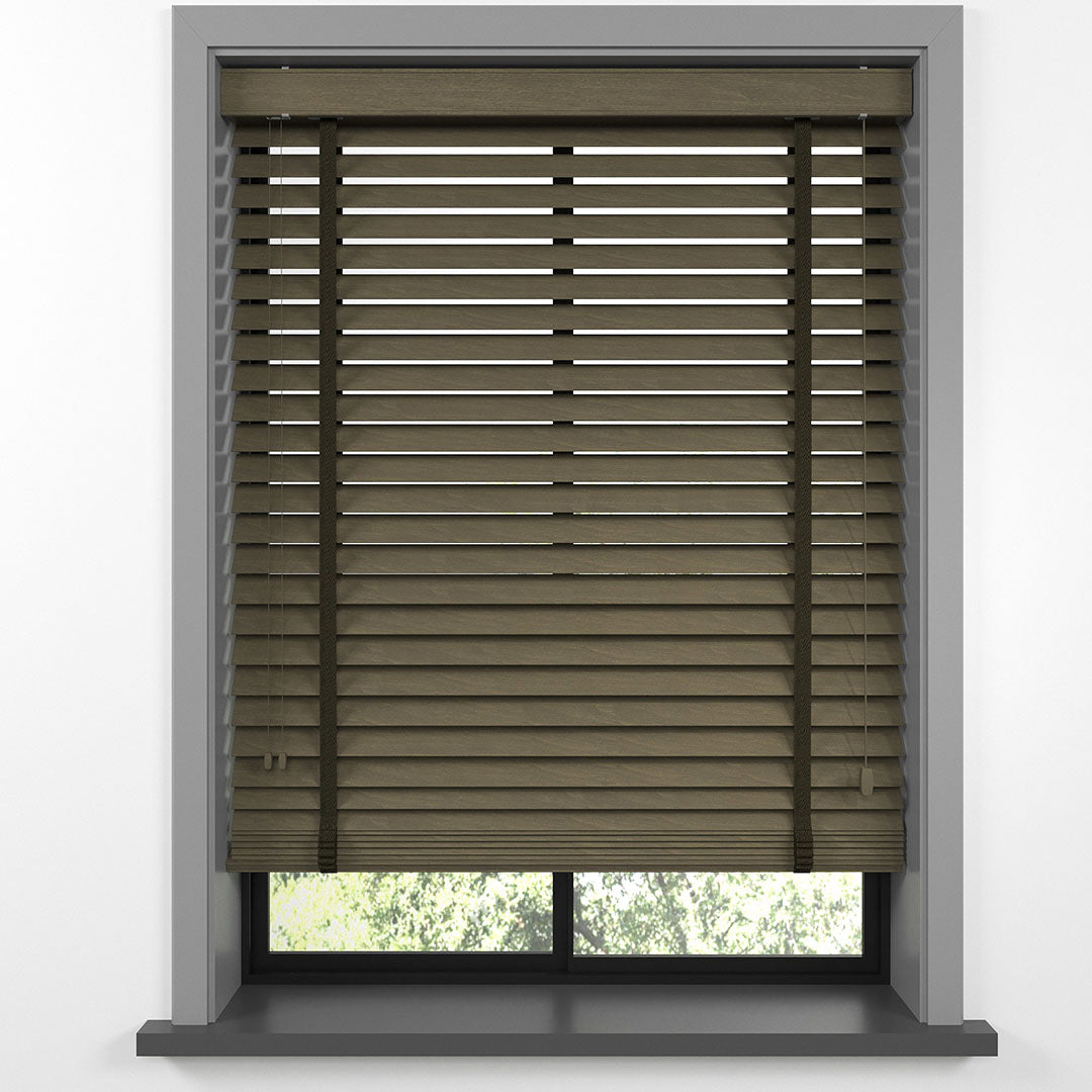 50 MM BASSWOOD Kestane Ahşap Jaluzi