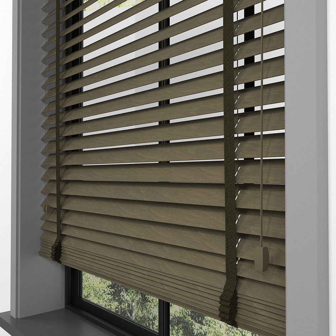 50 MM BASSWOOD Kestane Ahşap Jaluzi
