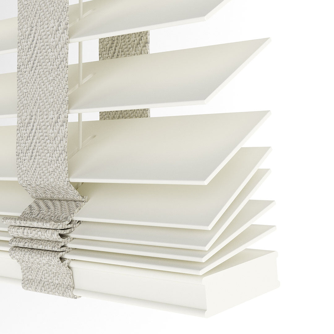 50 MM BASSWOOD Krem Ahşap Jaluzi