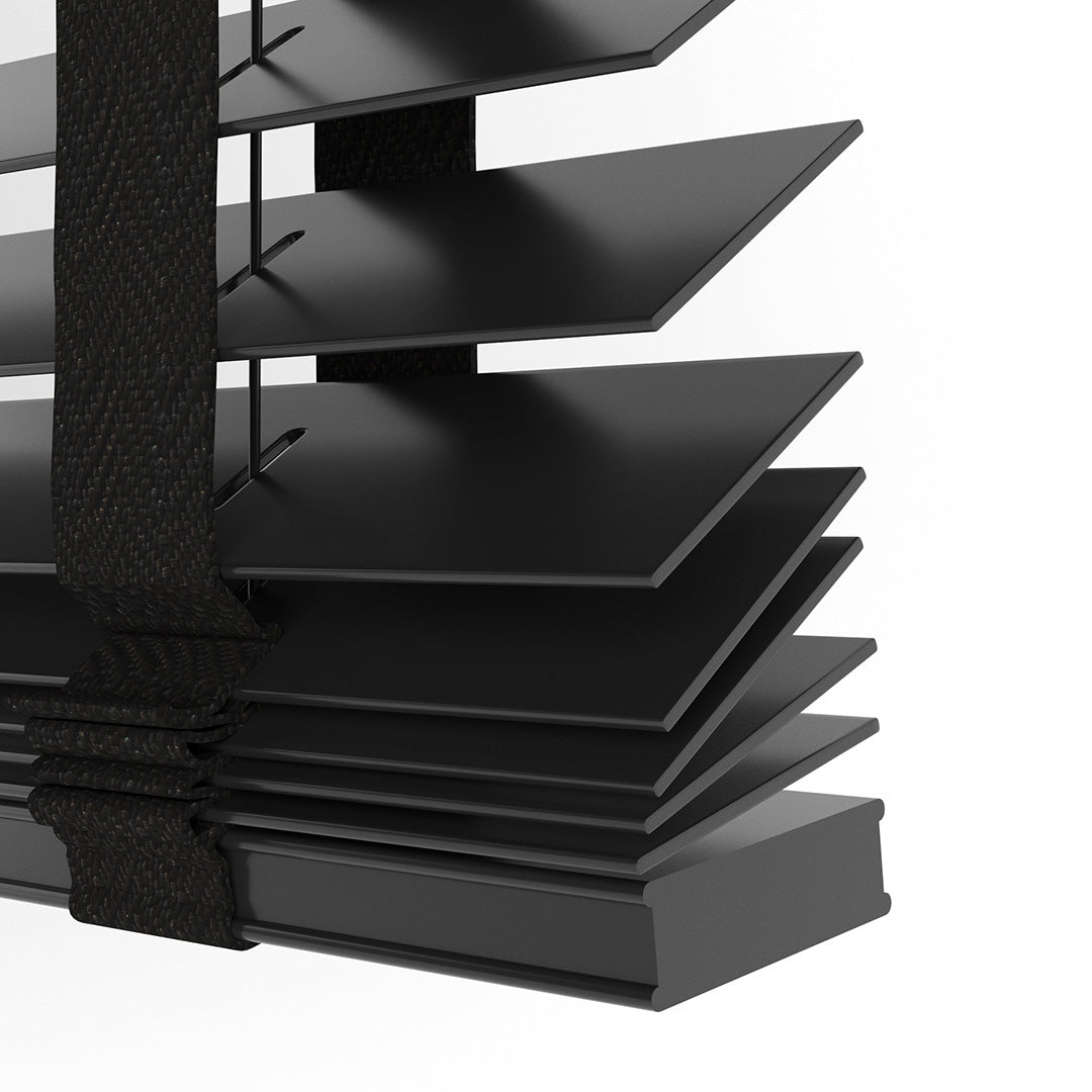 50 MM FARYWOOD Siyah Ahşap Jaluzi