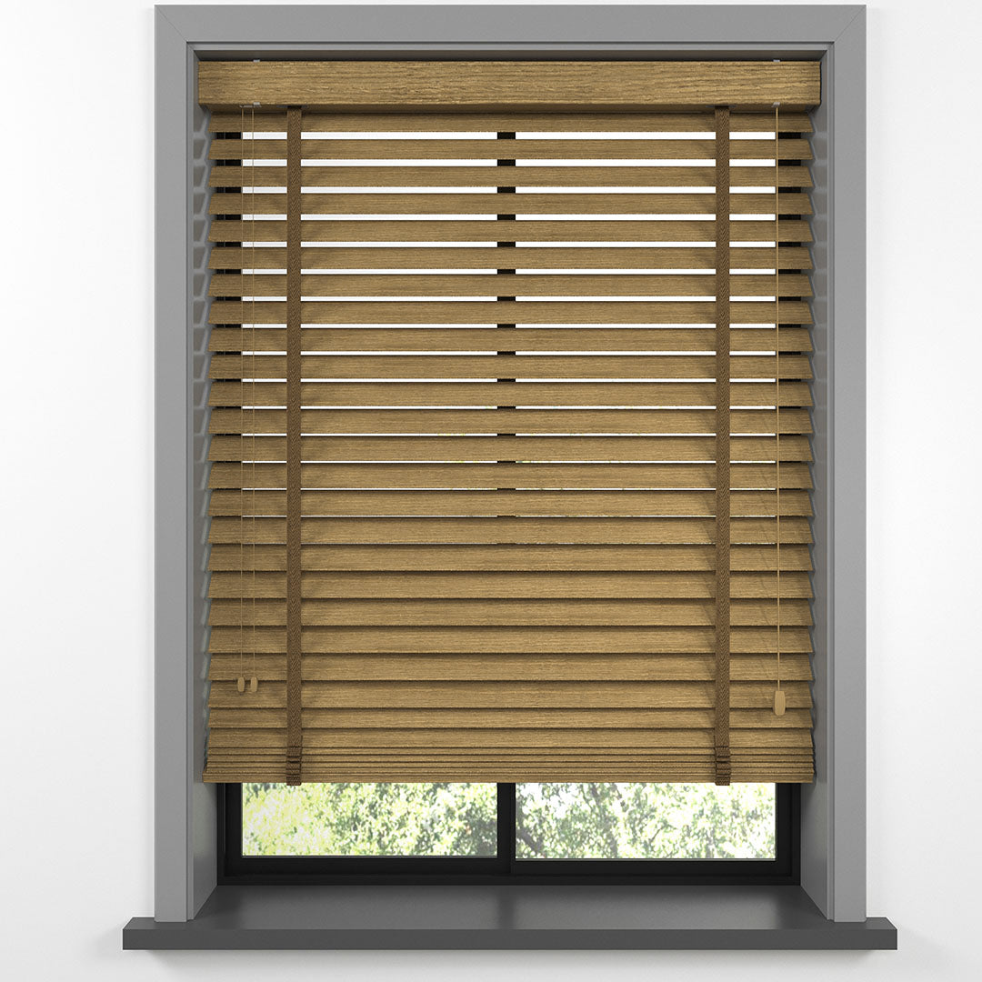 50 MM LÜKS AHŞAP Amber Ahşap Jaluzi