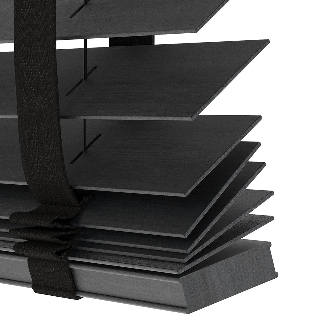 50 MM LÜKS AHŞAP Kömür Ahşap Jaluzi