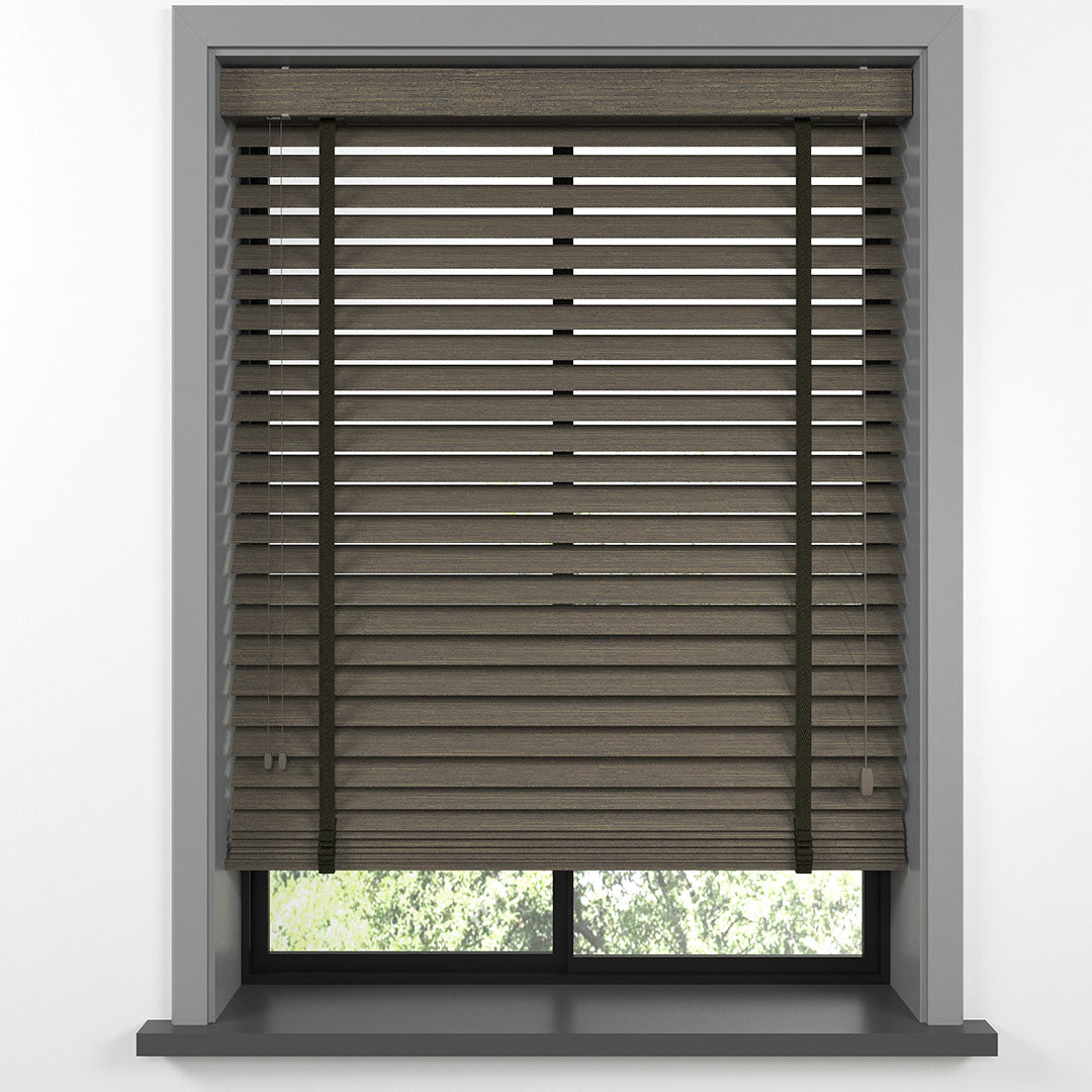 50 MM LÜKS AHŞAP Toprak Ahşap Jaluzi