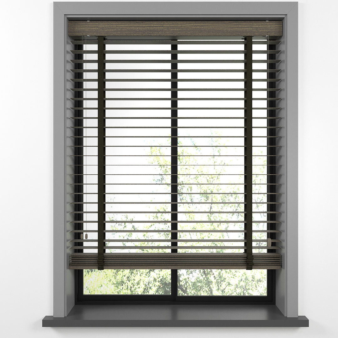 50 MM LÜKS AHŞAP Toprak Ahşap Jaluzi