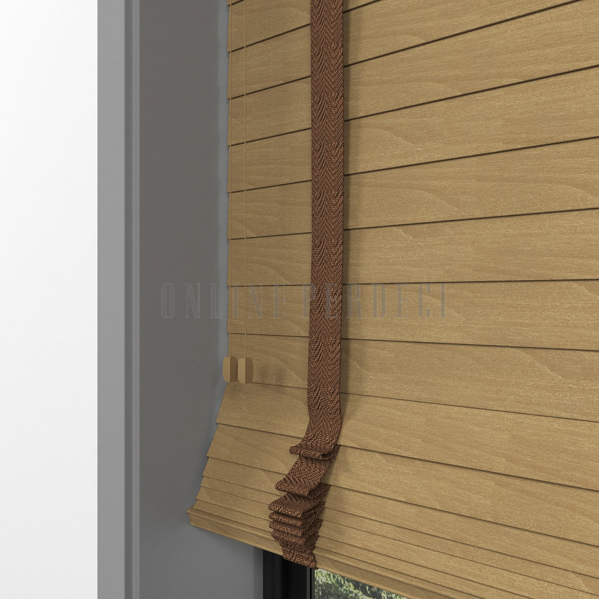 63 MM Lindera Golden Oak Ahşap Jaluzi
