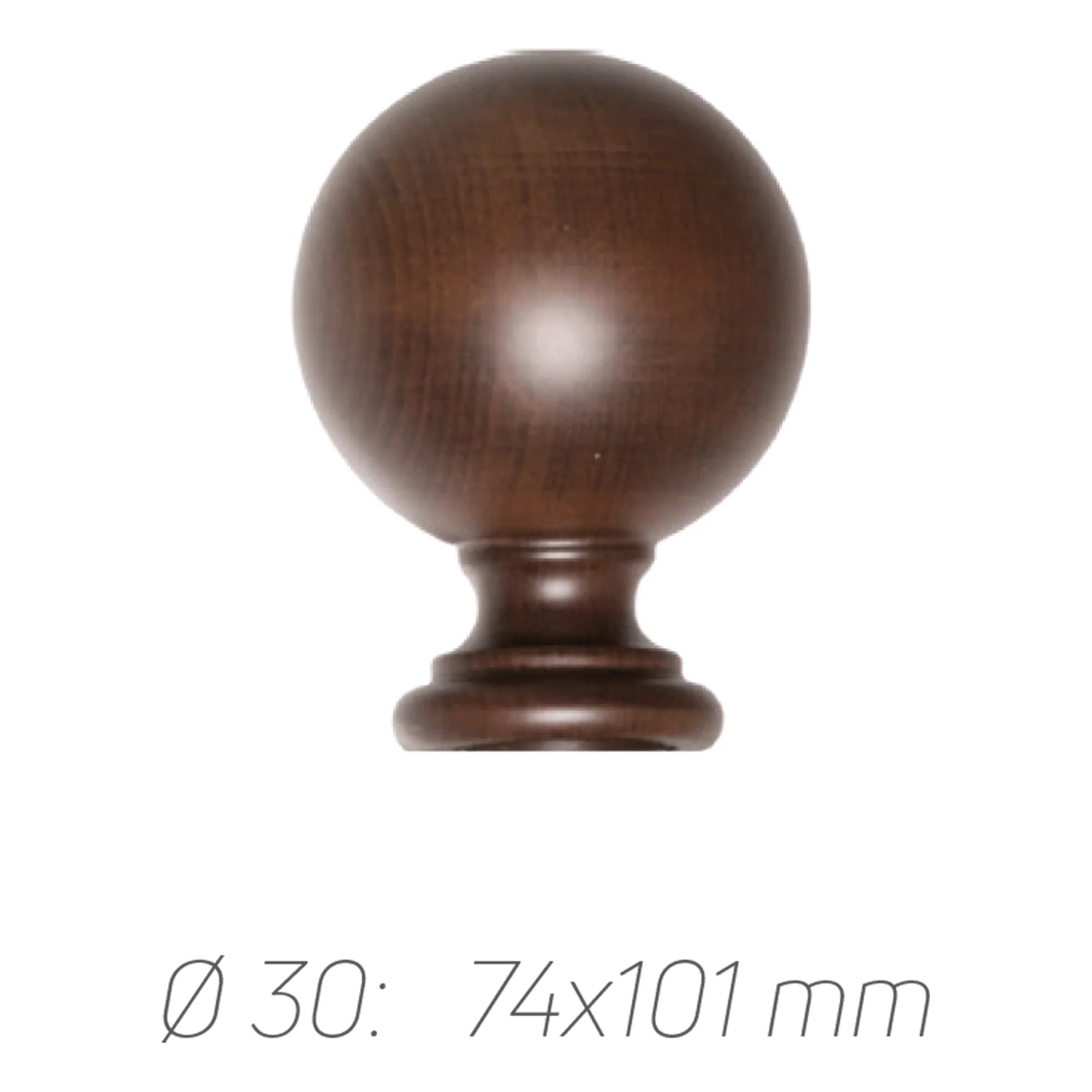 Rustik Perde Borusu 30 mm - Ceviz Rengi - Ametist