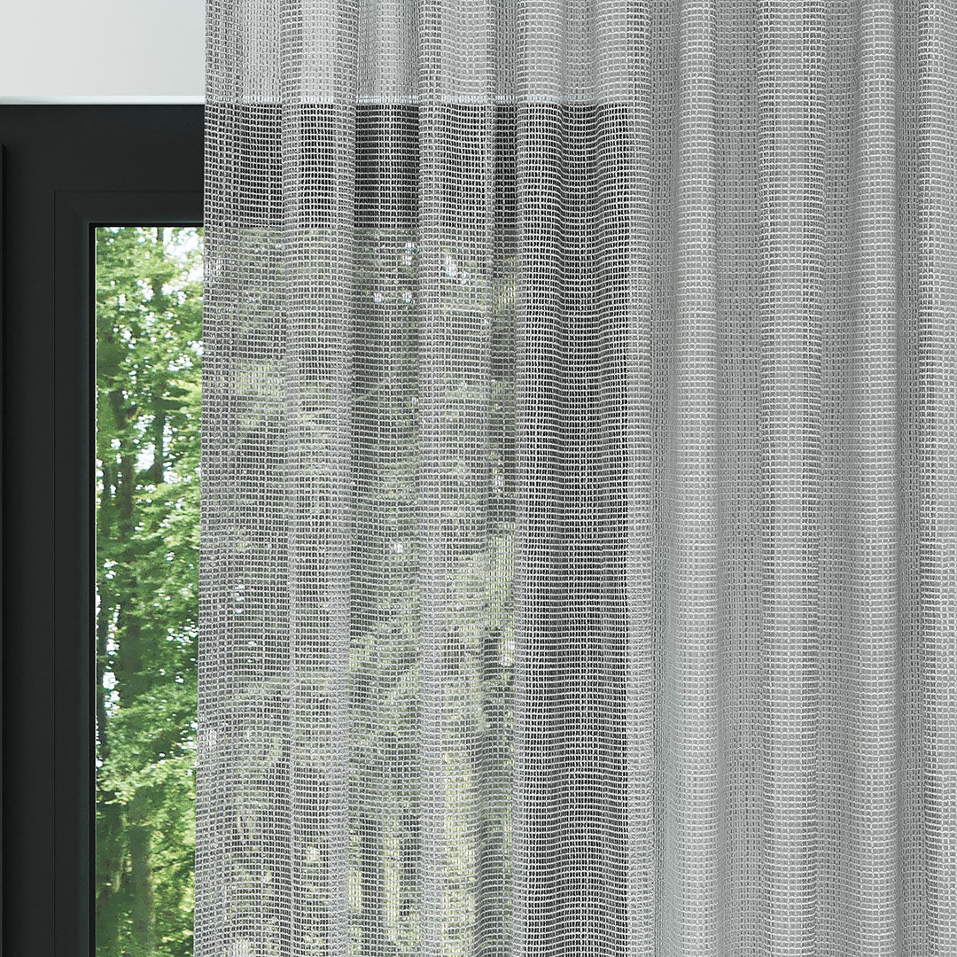 Açık Gri Dosya Zemin Kalın Keten Efekli Düz Tül Perde | Minolar