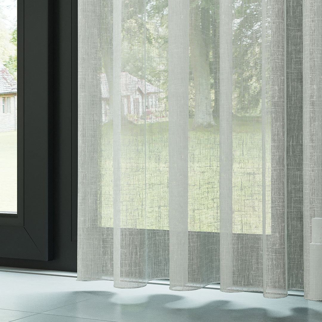 Açık Gri Katlı Keten Düz Tül Perde | Mistra