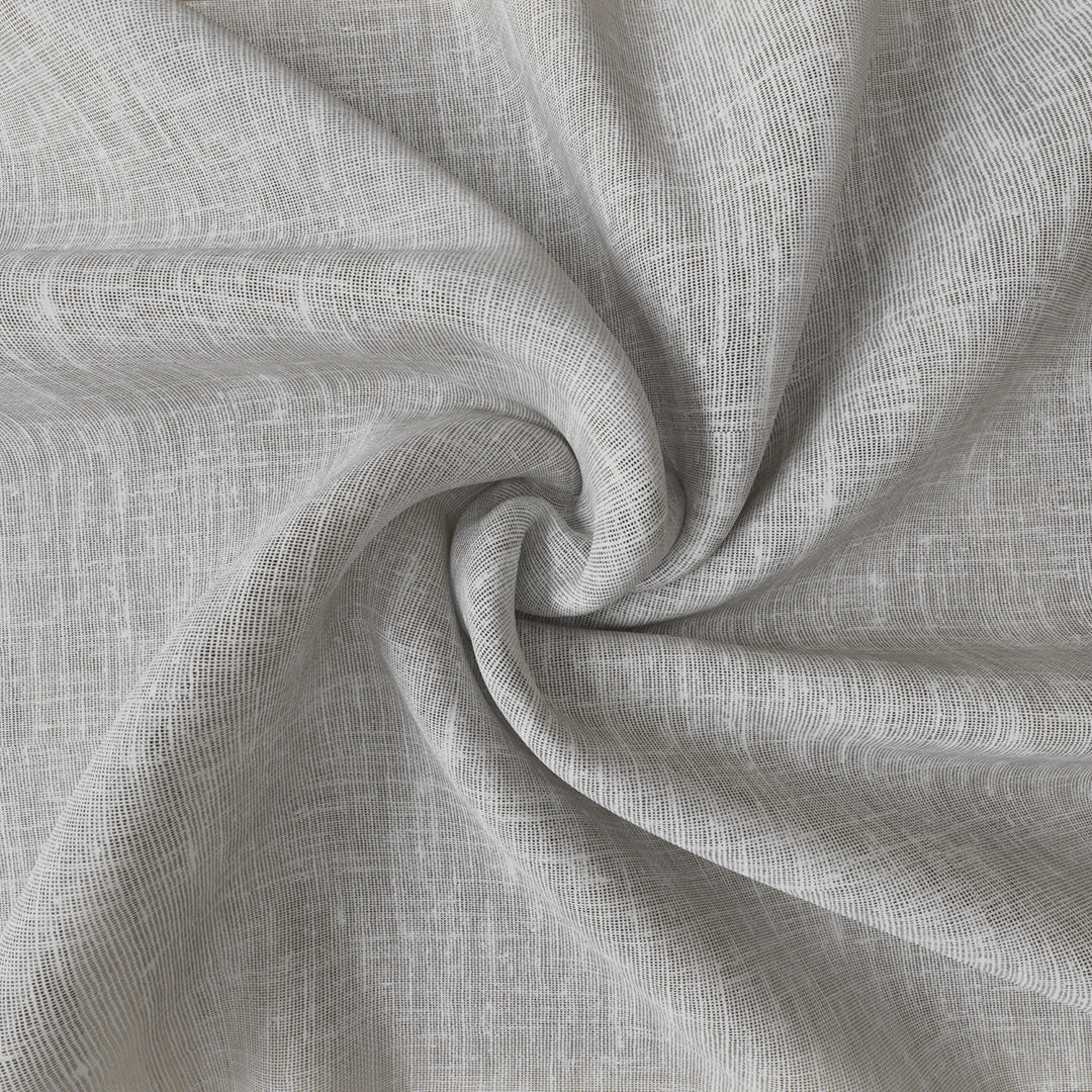 Açık Gri Katlı Keten Düz Tül Perde | Mistra