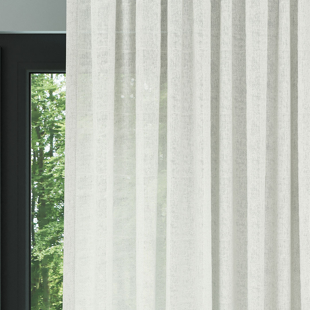 Açık Krem Parlak Düz Dokulu Tül Perde | Jasper