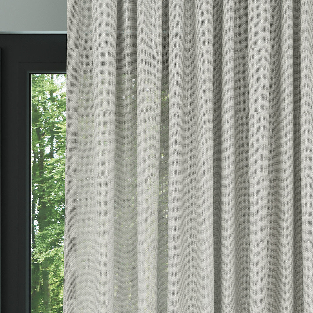 Açık Taş Rengi Parlak Düz Dokulu Tül Perde | Jasper