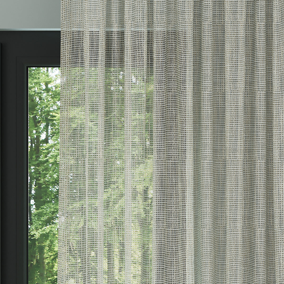 Açık Vizon Dosyası Zemin Kalın Keten Efekli Düz Tül Perde | Minolar