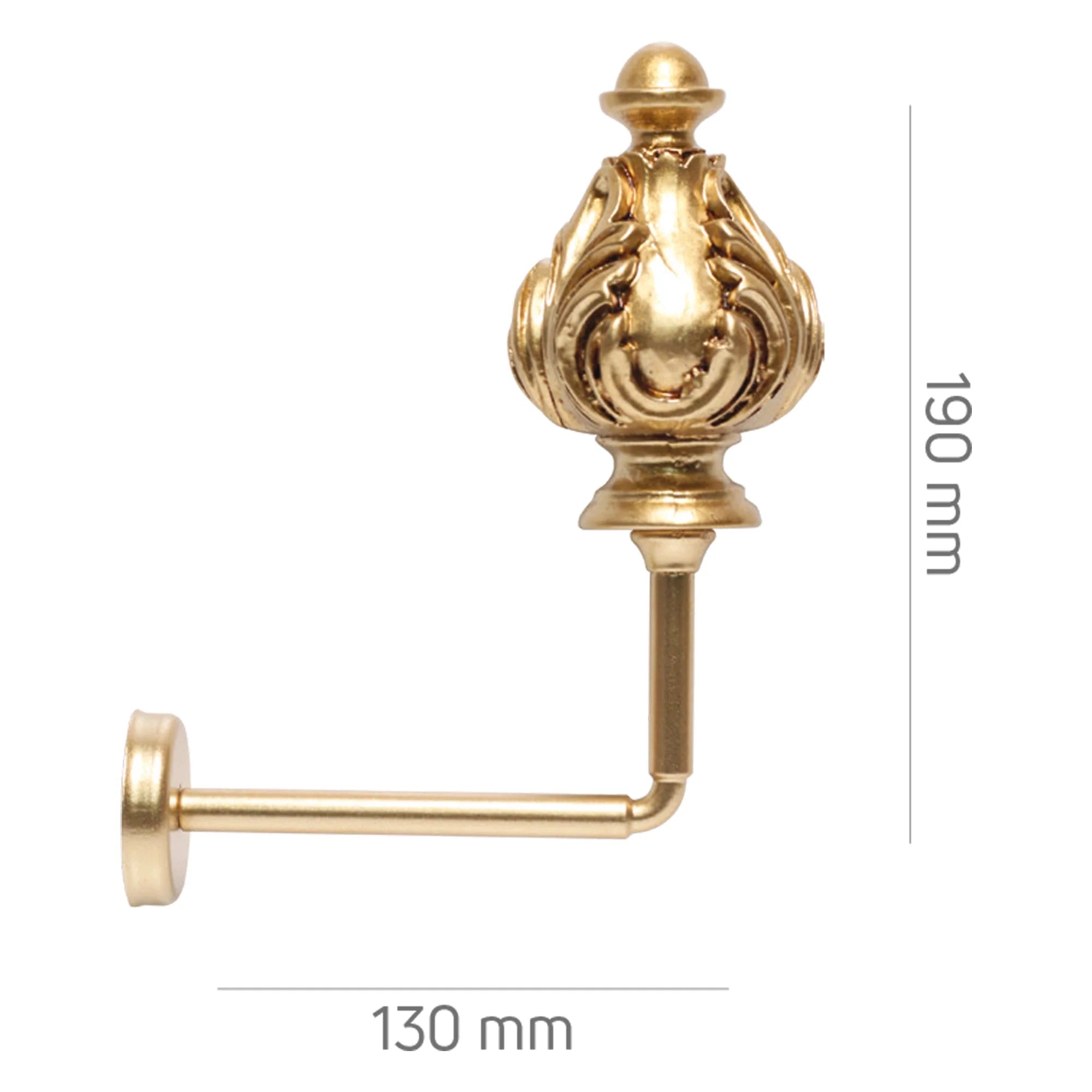 Perde Tutucu Renso - Altın Eskitme Metal - Nilüfer