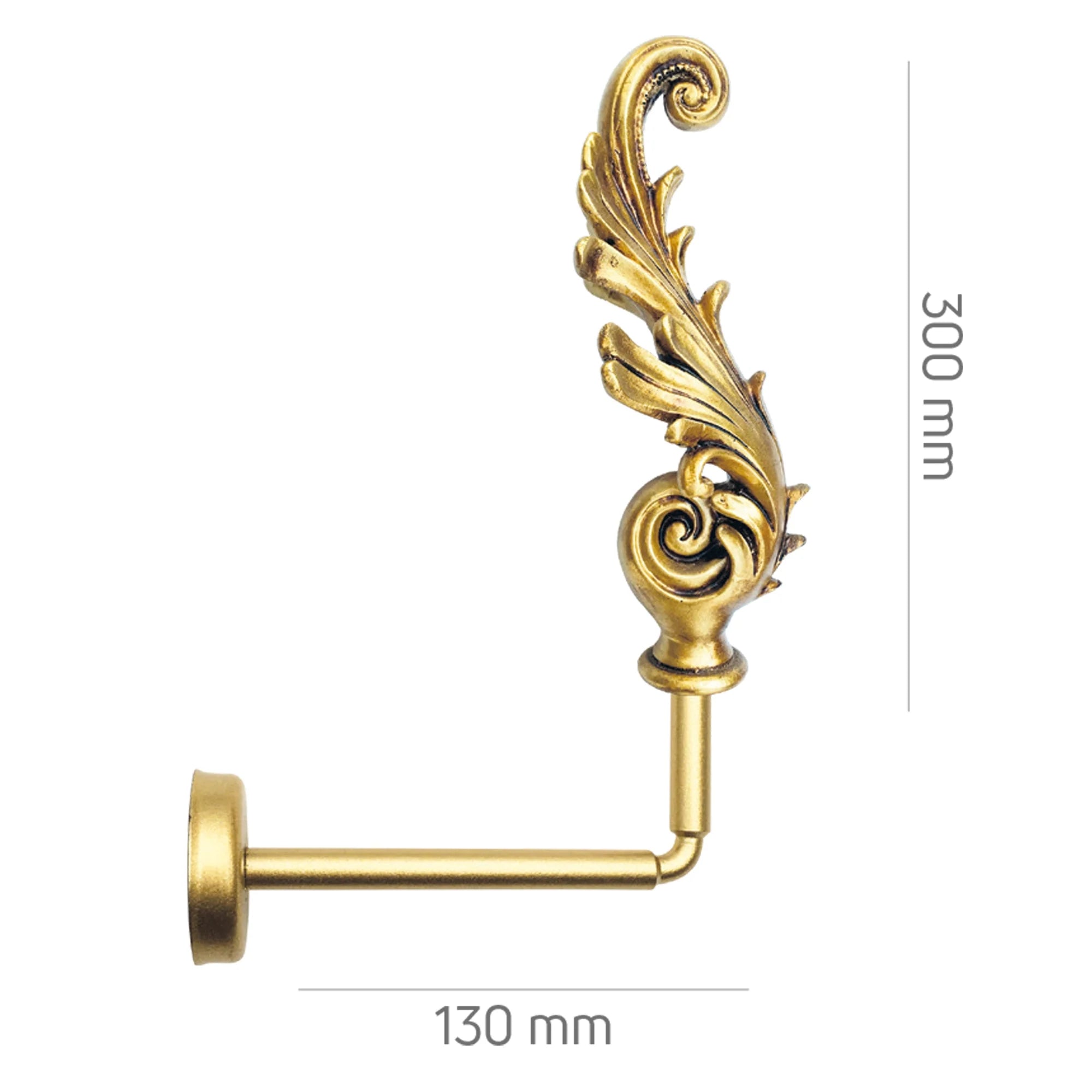 Perde Tutucu Renso - Altın Eskitme Metal - Akantu