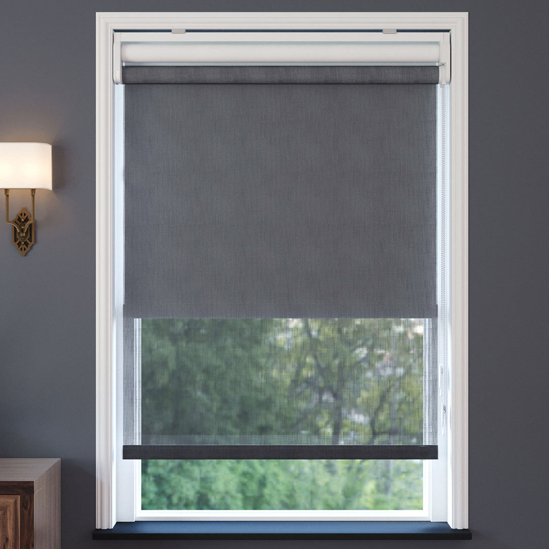 Antrasit Desenli Çiftli Stor Perde | çiçek aç