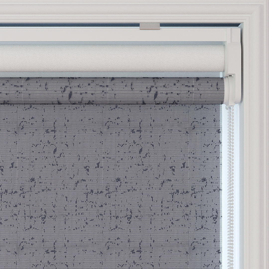 Antrasit Desenli Çiftli Stor Perde | Octavia