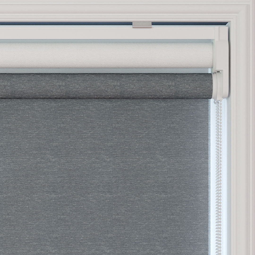 Antrasit Düz Çiftli Stor Perde | Saphira